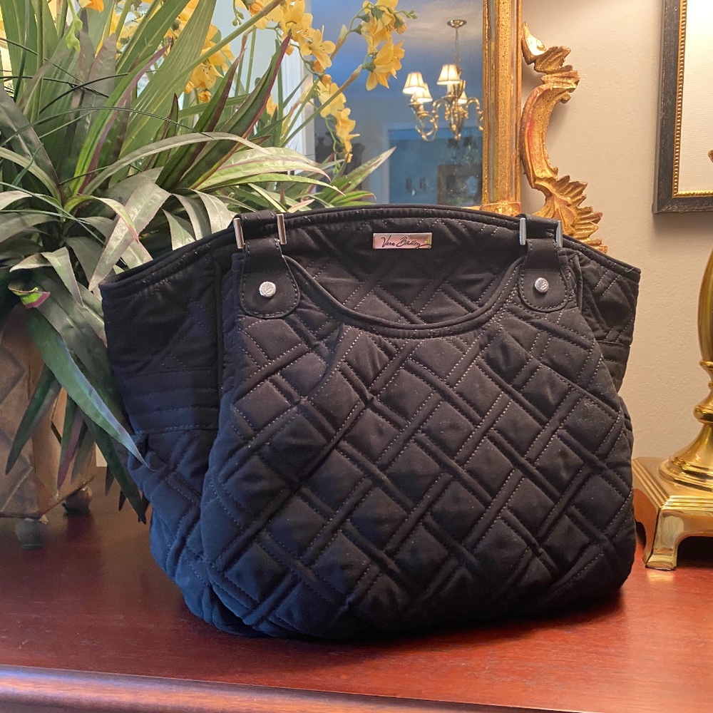 Vera Bradley Performance Twill Black Zipper Purse